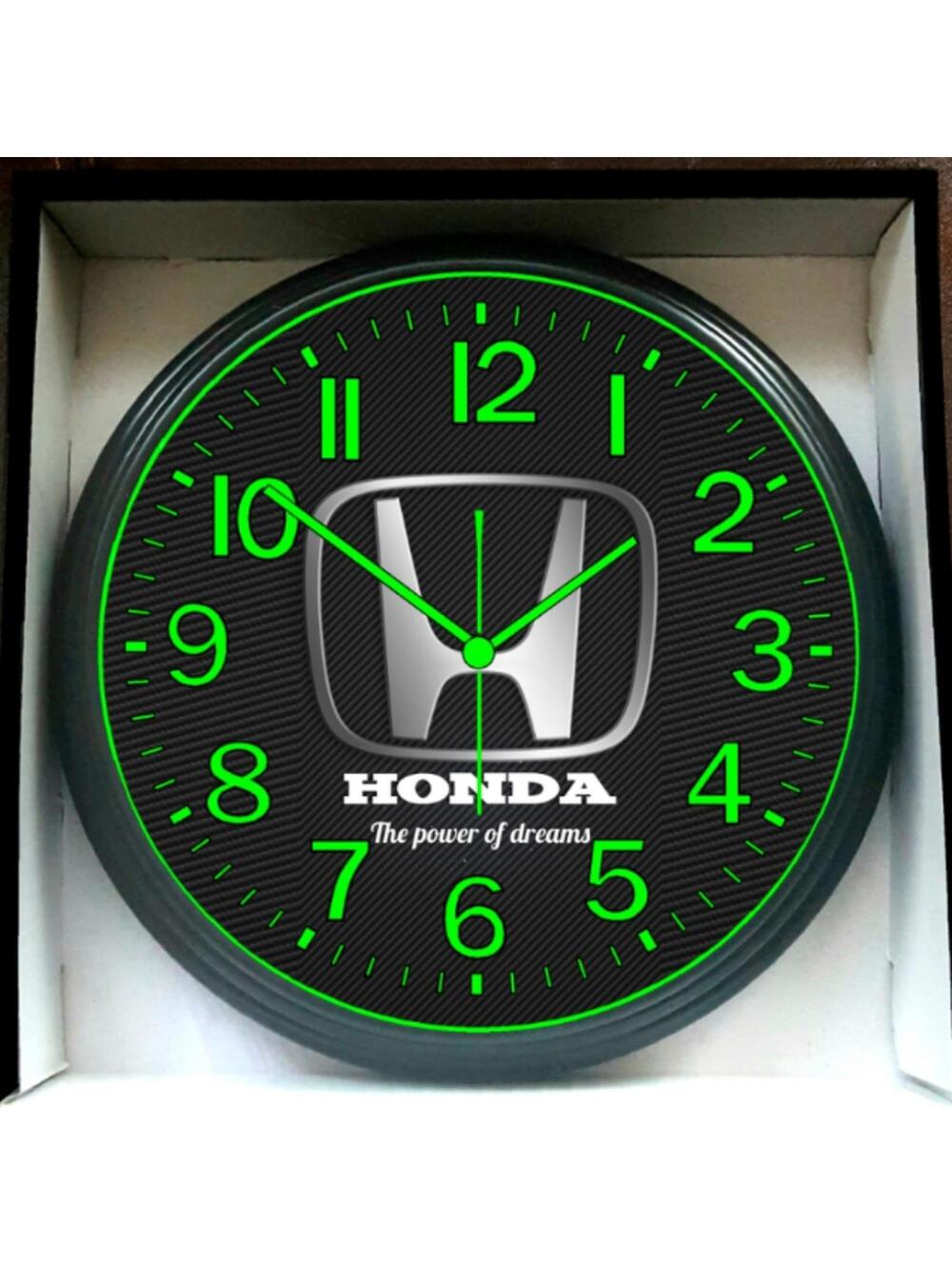 Honda Accord Civic Pilot Garage Shop Glow In The Dark Wall Clock New!